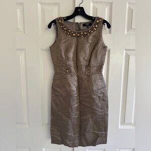 Alex Marie size 2P. Olive dress with bedazzled collar